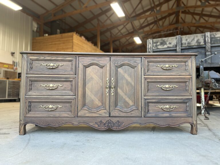 vintage Dixie Furniture French Provincial triple dresser/credenza/buffet