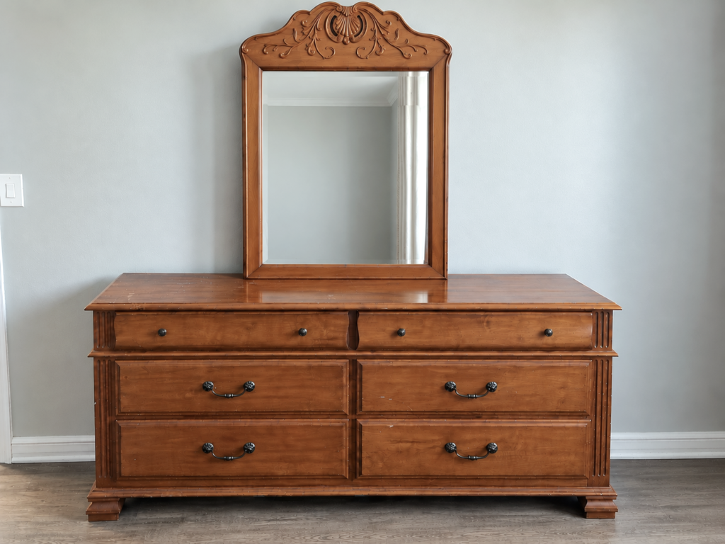 ETHAN ALLEN LEGACY dresser and mirror 1992